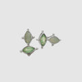 Stříbrné náušnice s amazonitem a nefritem