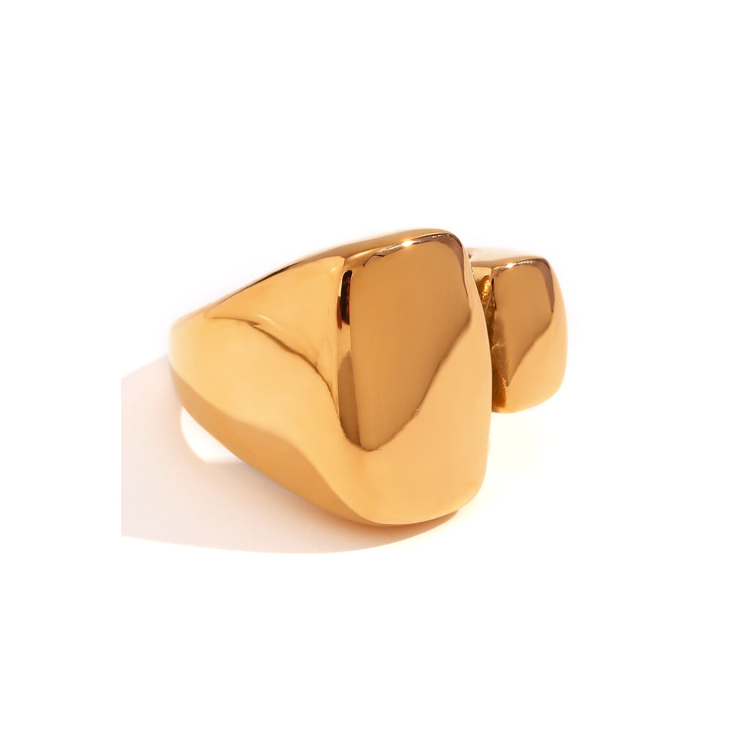 Open Steel Ring  - Gold and Steel