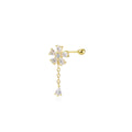 Pozlacený ear cuff ve tvaru květu