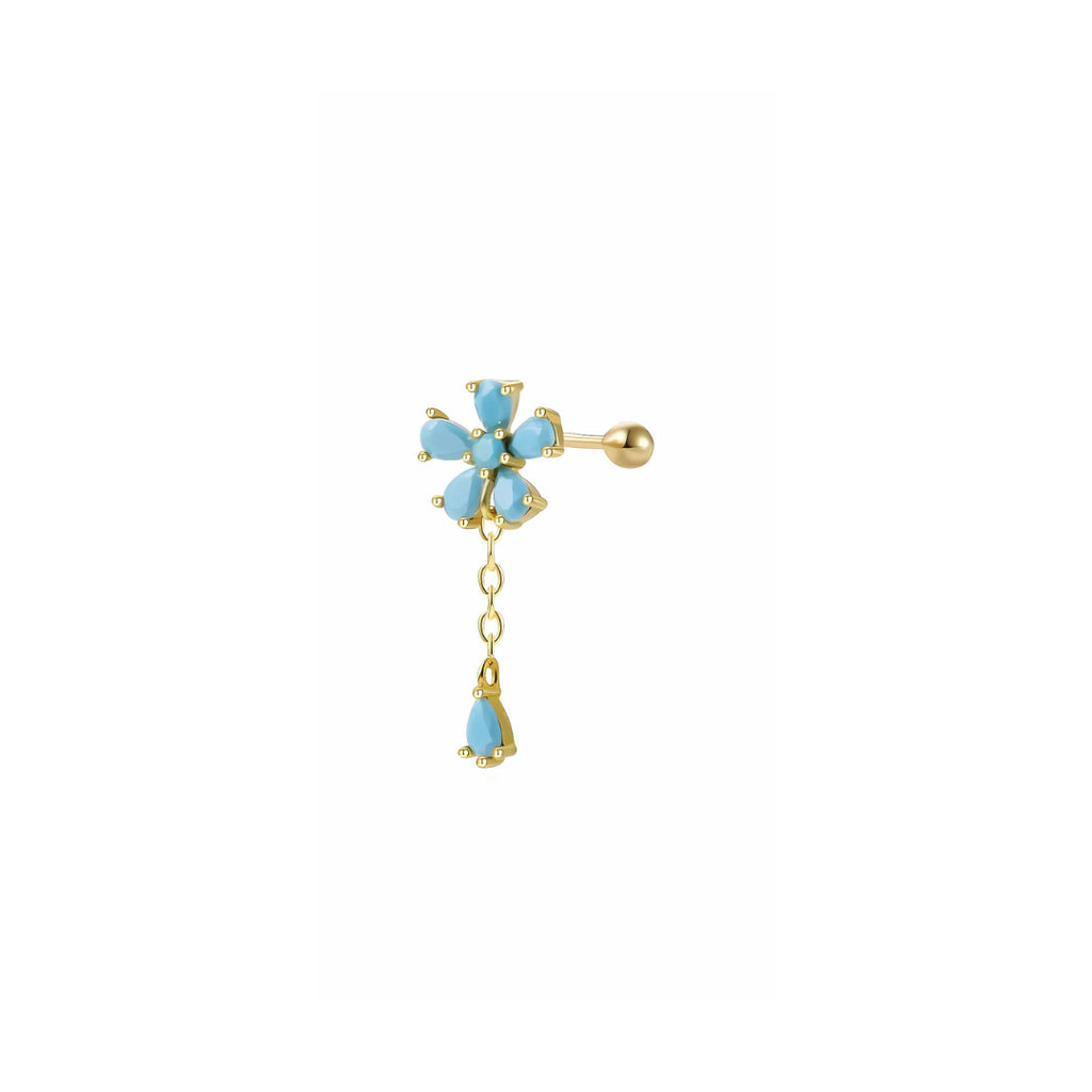 Pozlacený ear cuff ve tvaru květu
