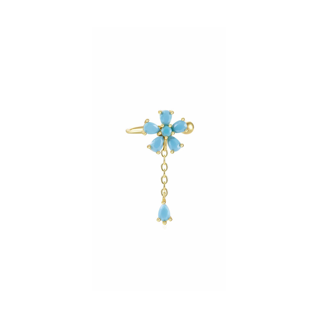 Pozlacený ear cuff ve tvaru květu