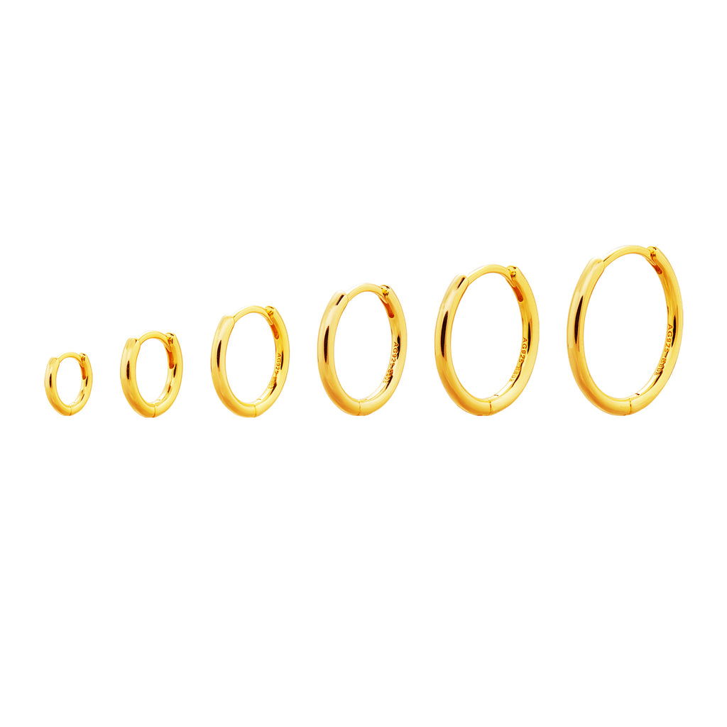 Pozlacené náušnice 13 mm