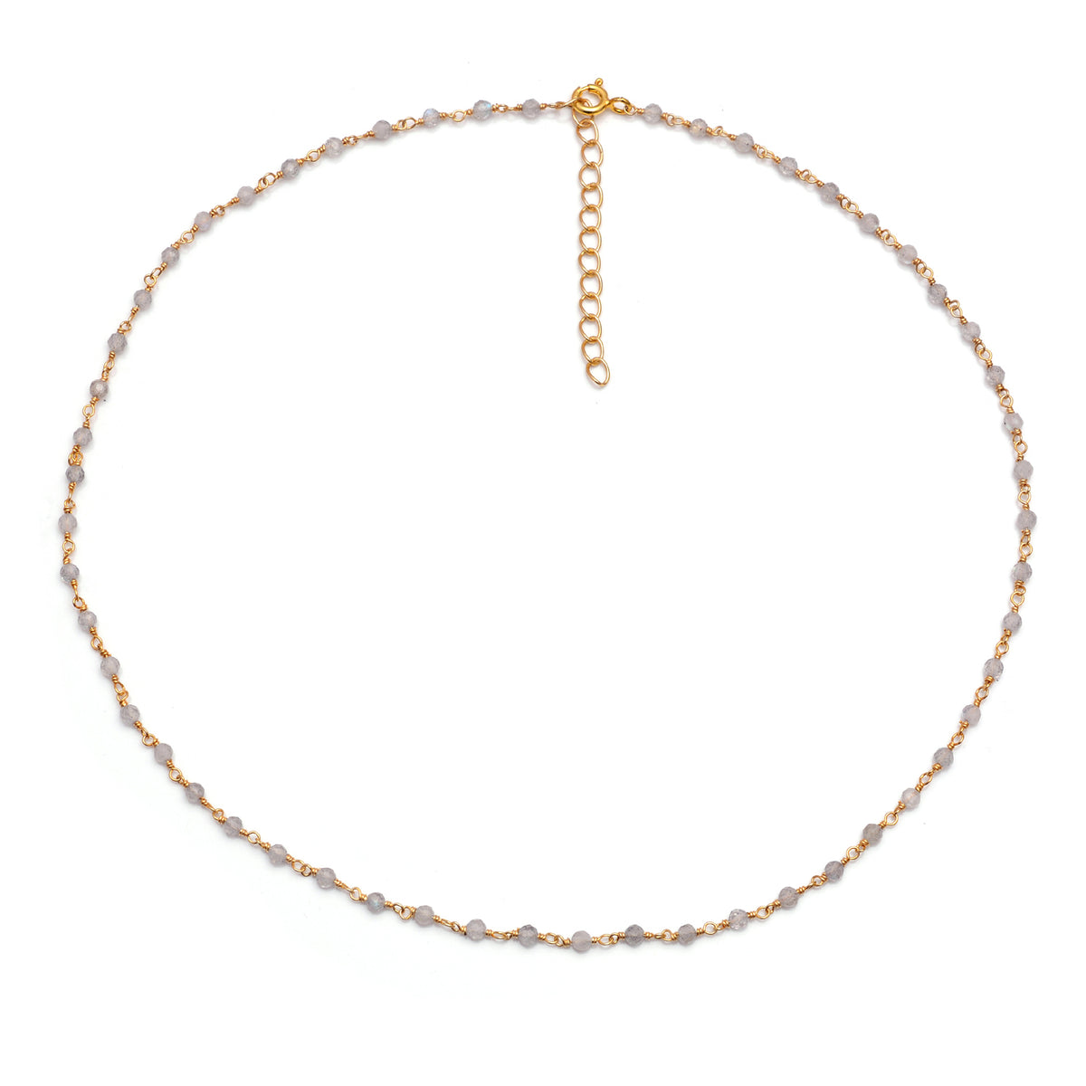 Choker s labradoritem
