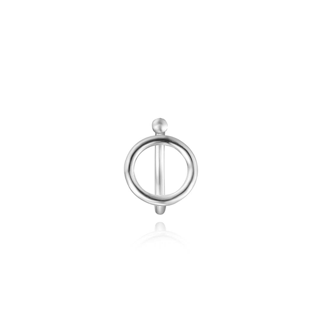 Stříbrný ear cuff