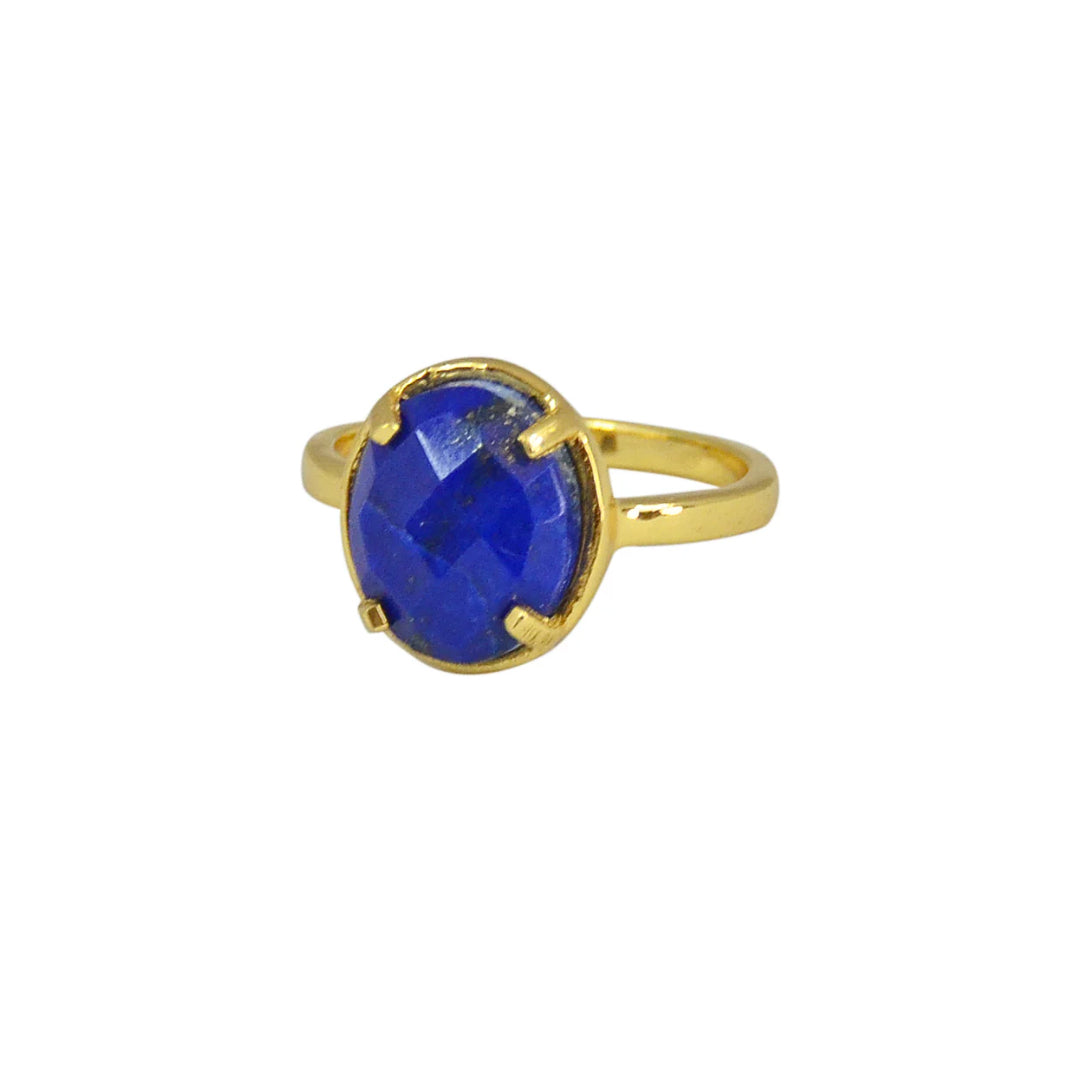 Pozlacený prsten s lapis lazuli