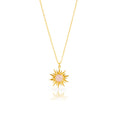 Necklace Sun - Mineral - Gold Plated