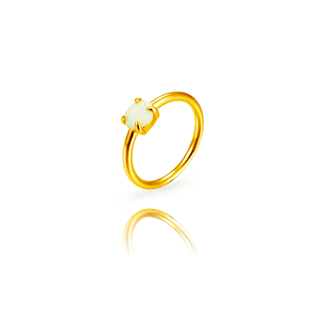 Mineral Ring - Natural Stone - Gold Plated