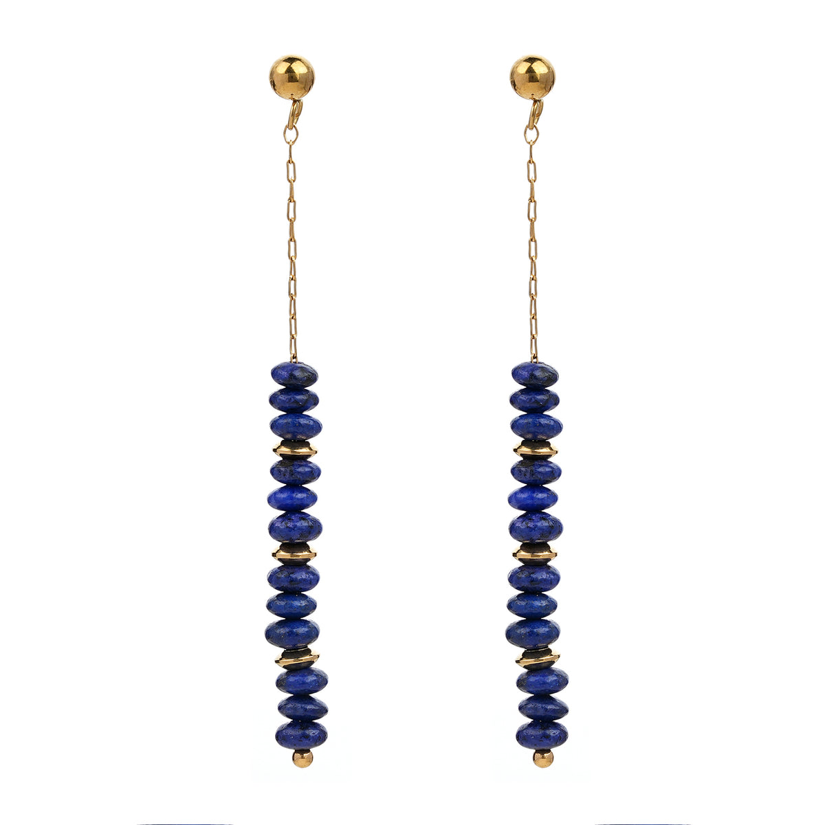 Dlouhé visací náušnice s lapis lazuli