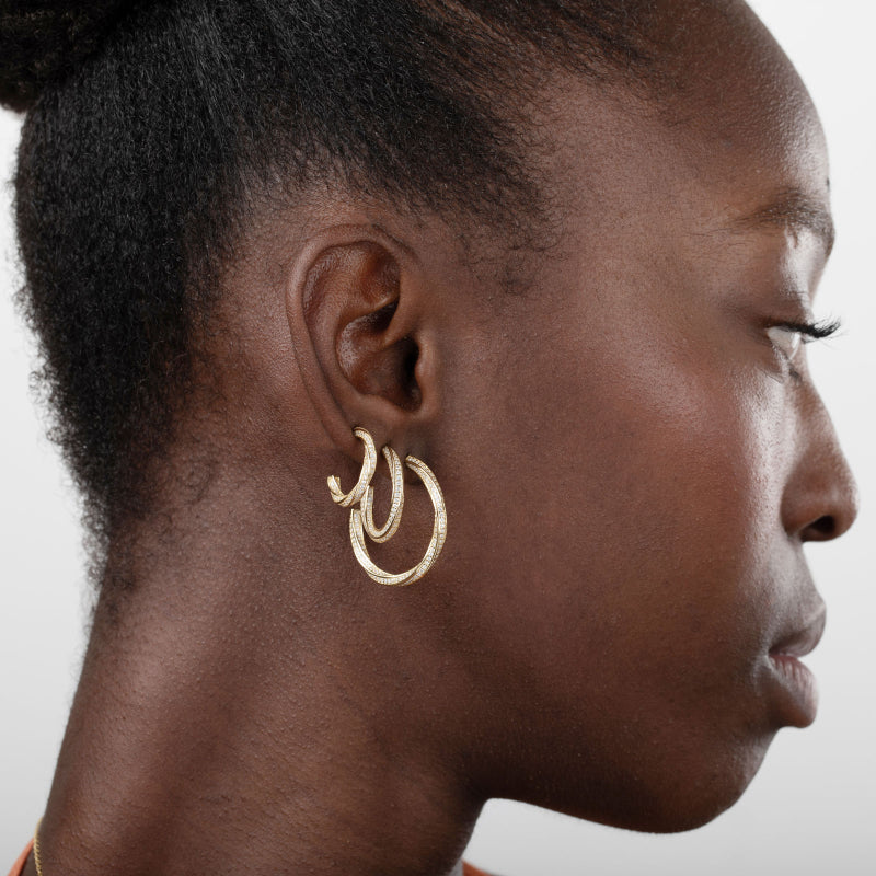 semi-hoop earrings
