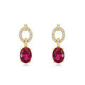 Ruby Zirconia Earrings