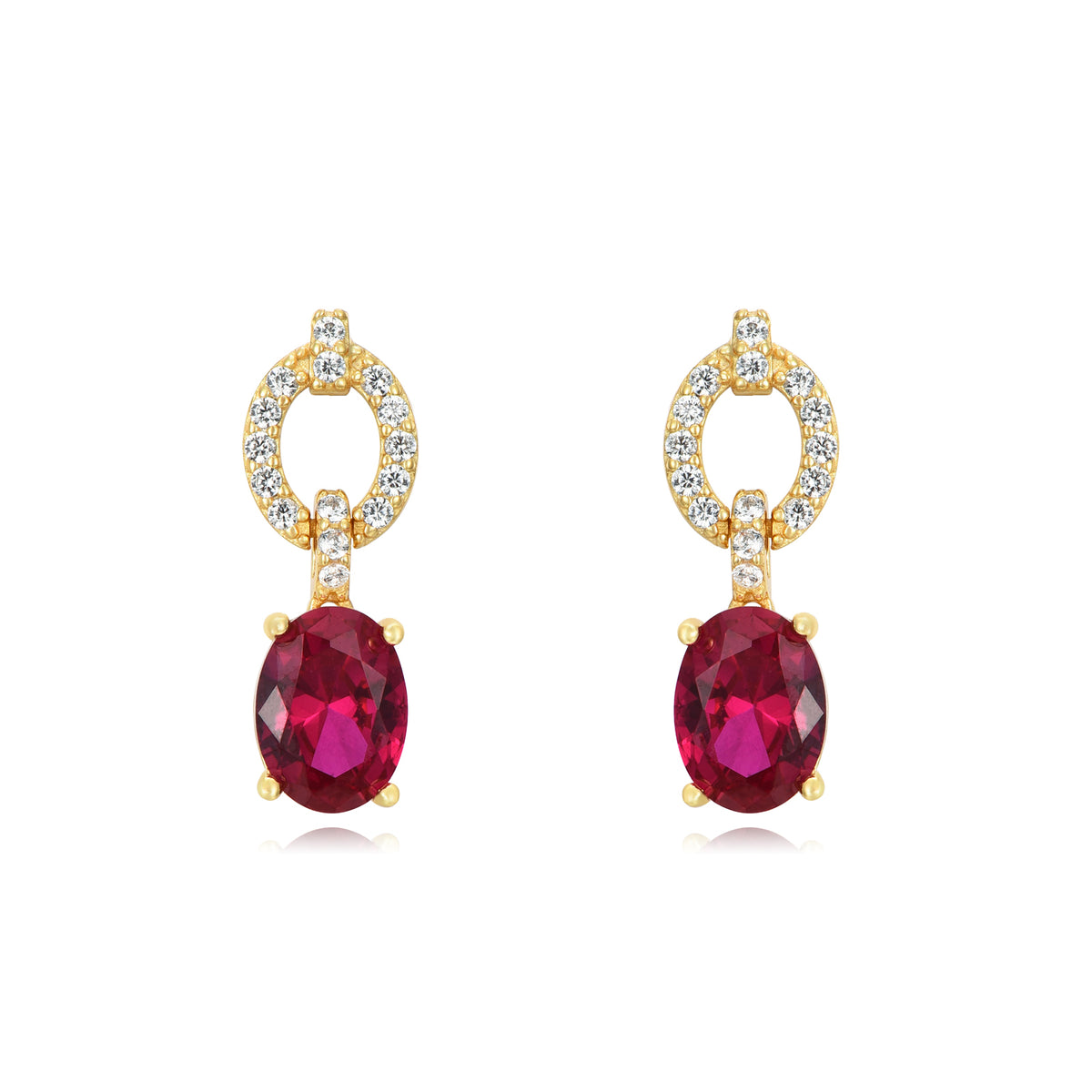 Ruby Zirconia Earrings