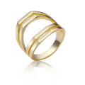 Gold-plated silver ring