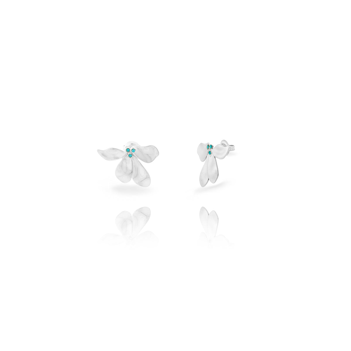 FLOWER - Steel Zirconia Earrings