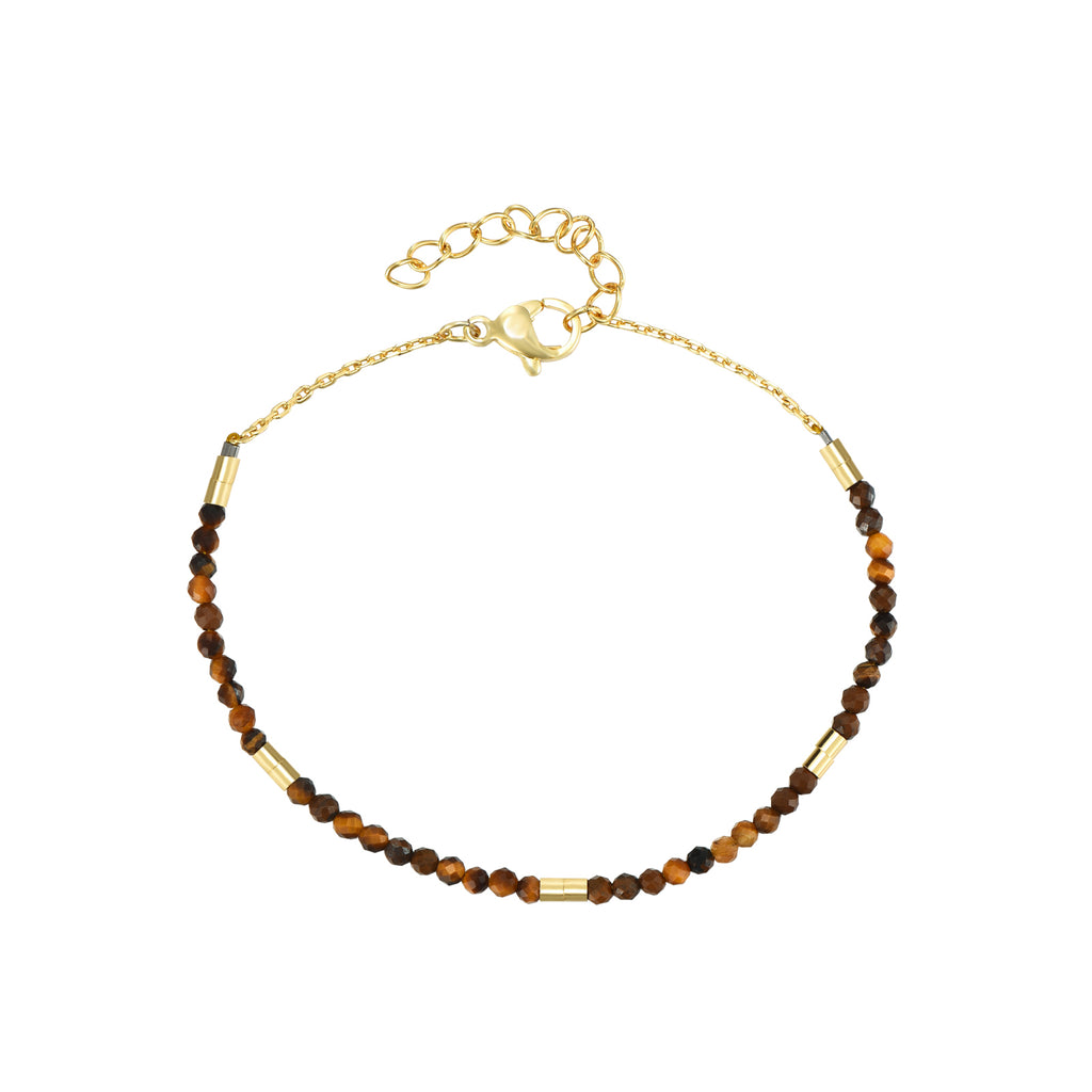 Tiger´s Eye Mineral - Steel Bracelet