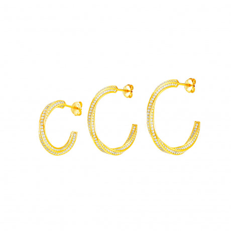 semi-hoop earrings
