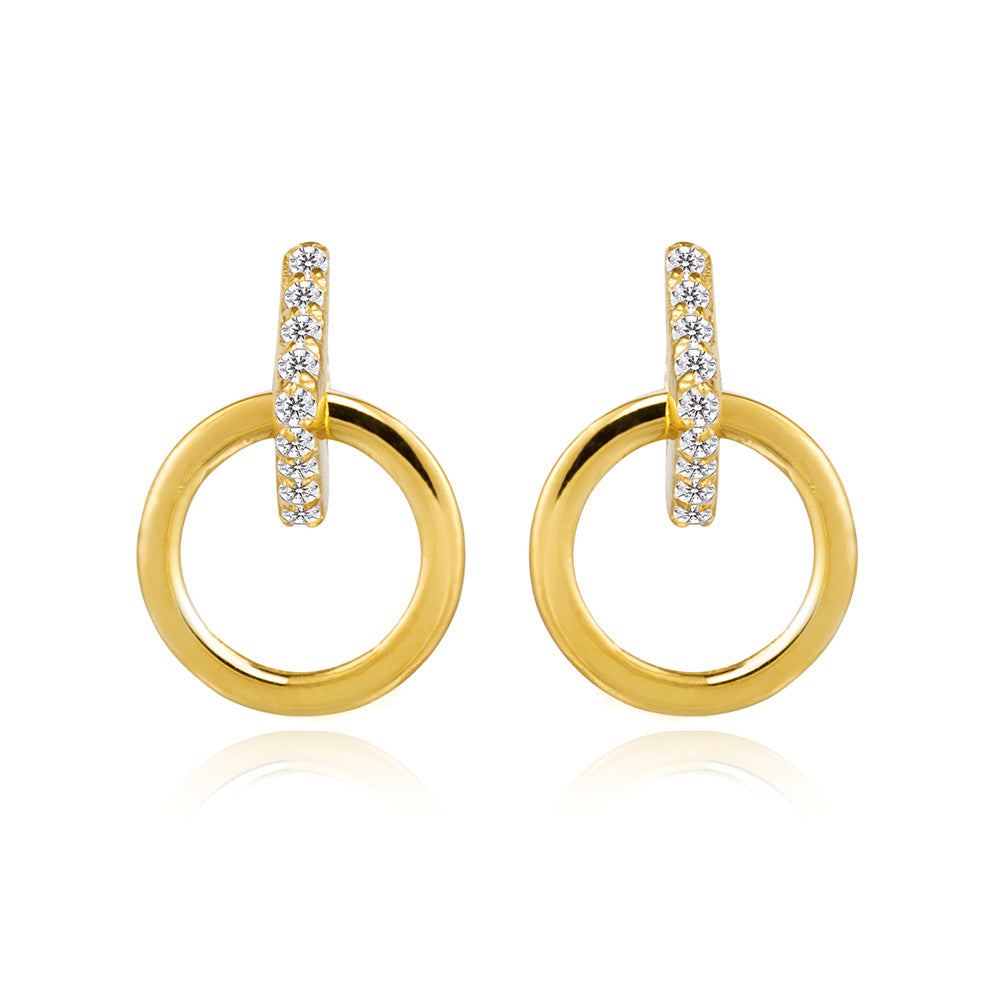 Triangle Earring - White Zircon