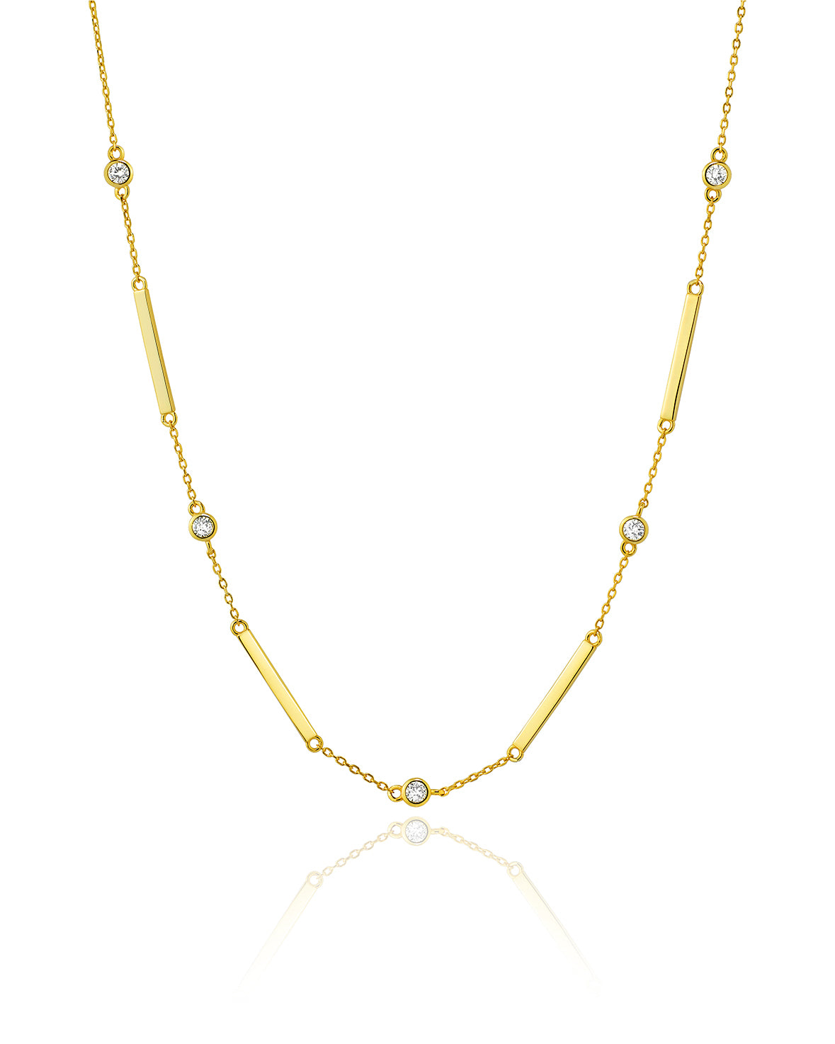 Zirconia Necklace - Bar 21*2 mm