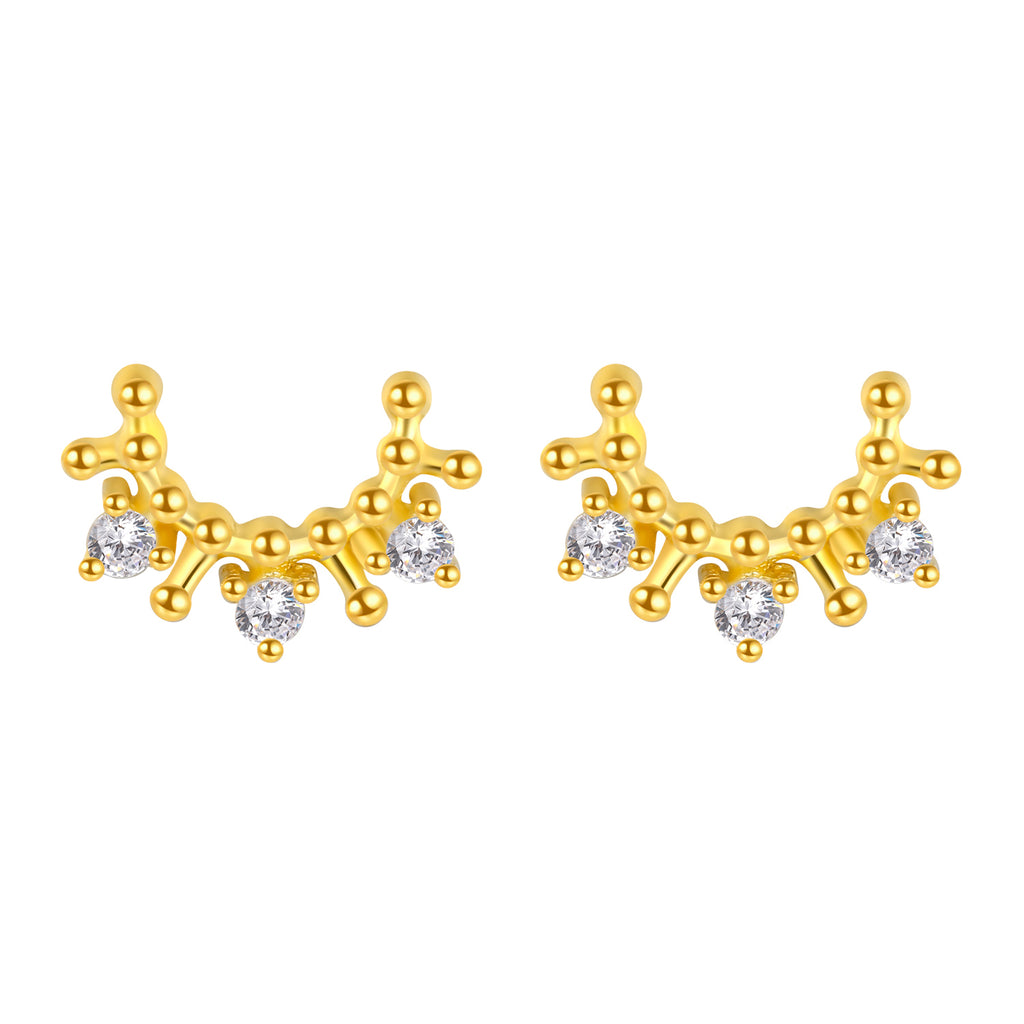 Moon earrings - ZIRCON