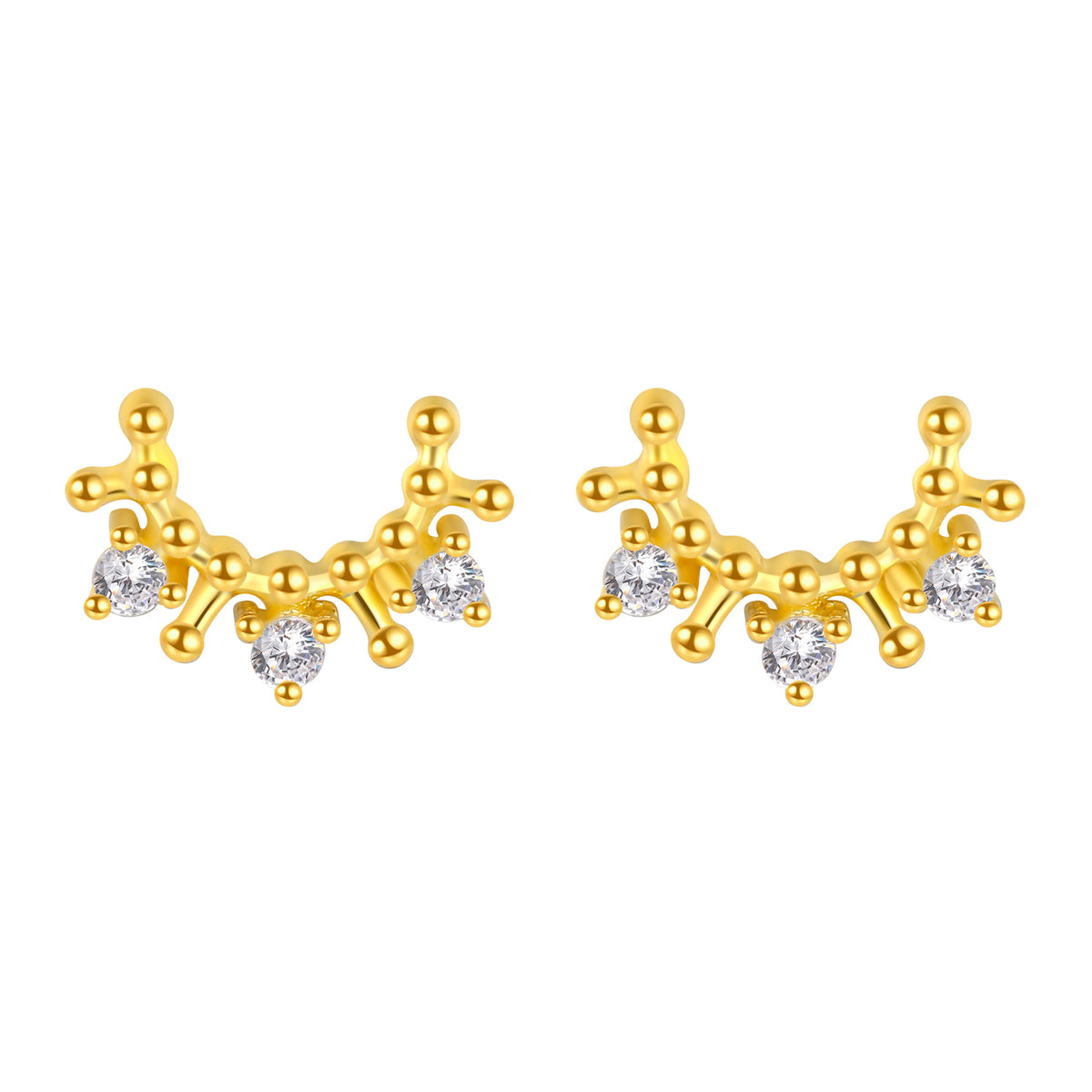 Moon earrings - ZIRCON