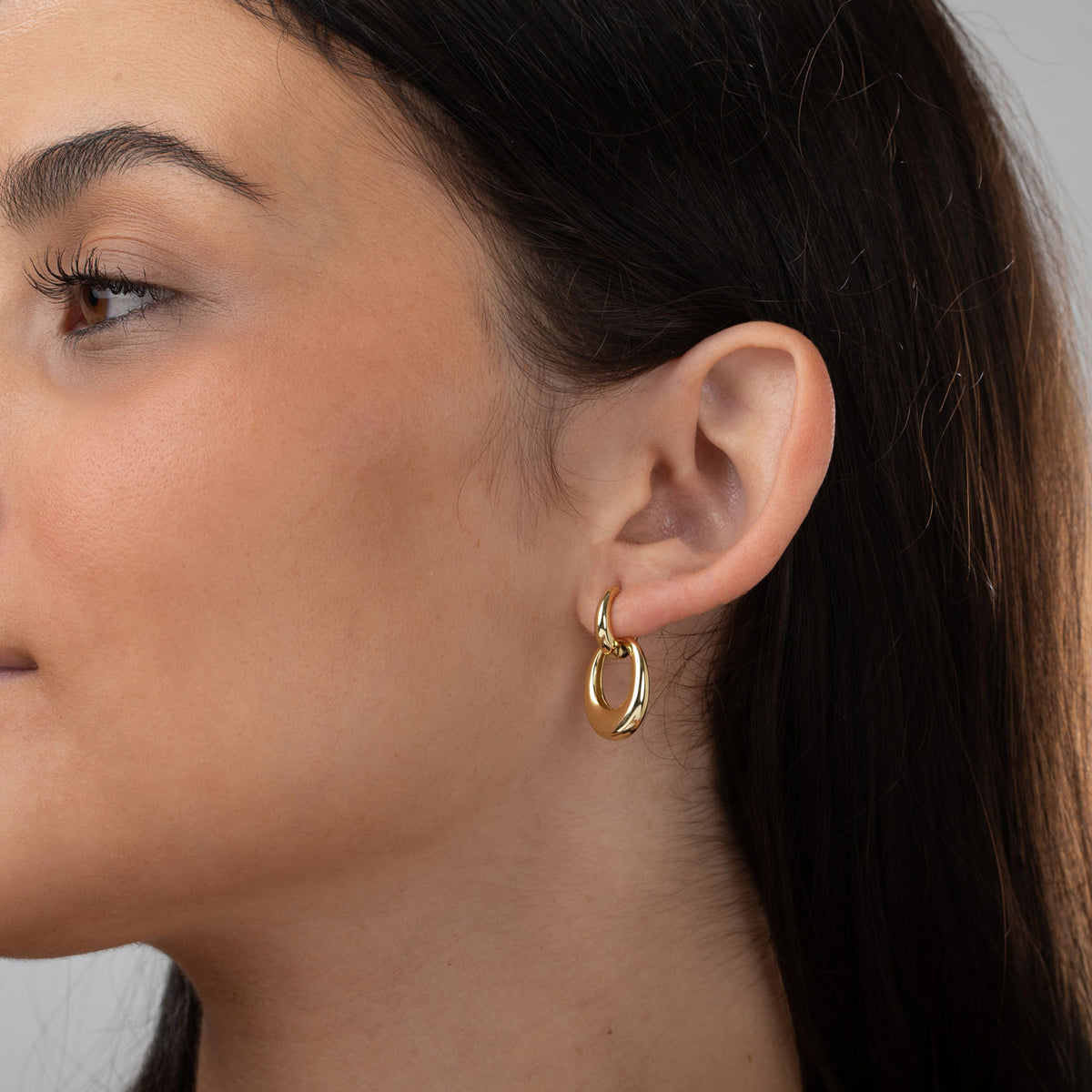 Hoop Earrings - Oval 25mm