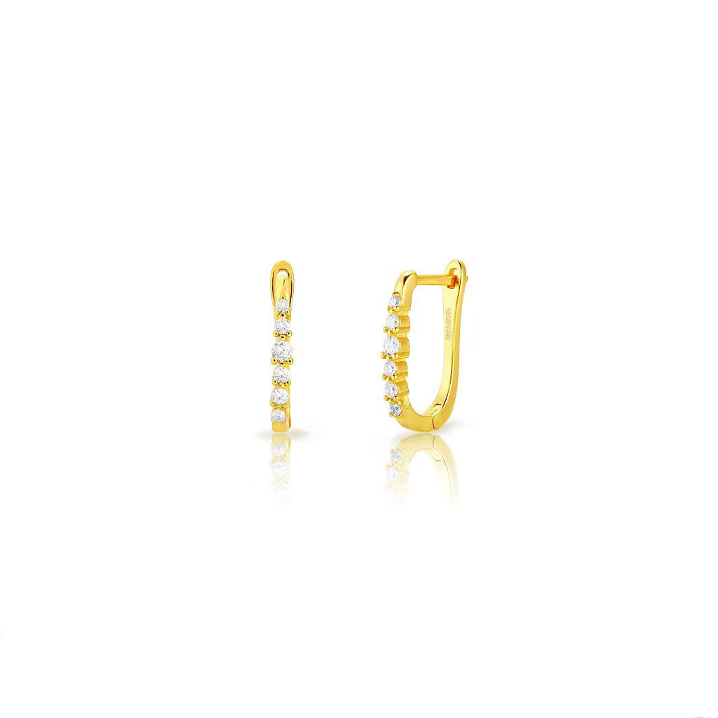 copy of Hoop Earrings - 17 mm - White Zirconia