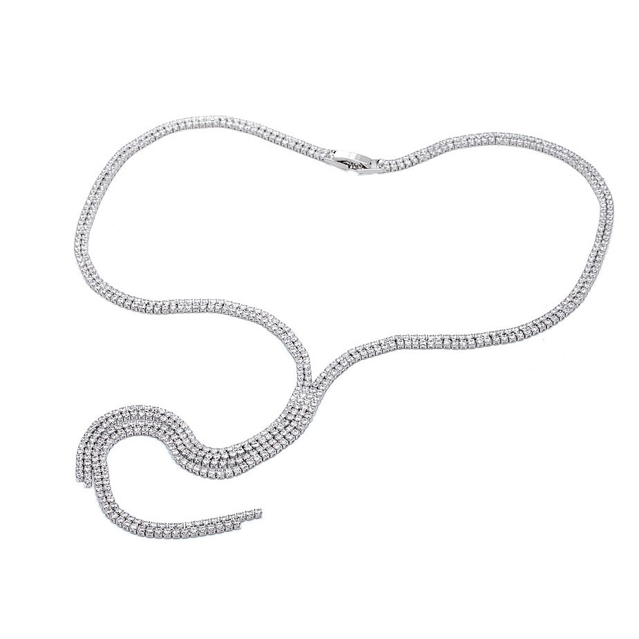 Neckless Cascada Tenis - Princess Cut Cubic Zirconia