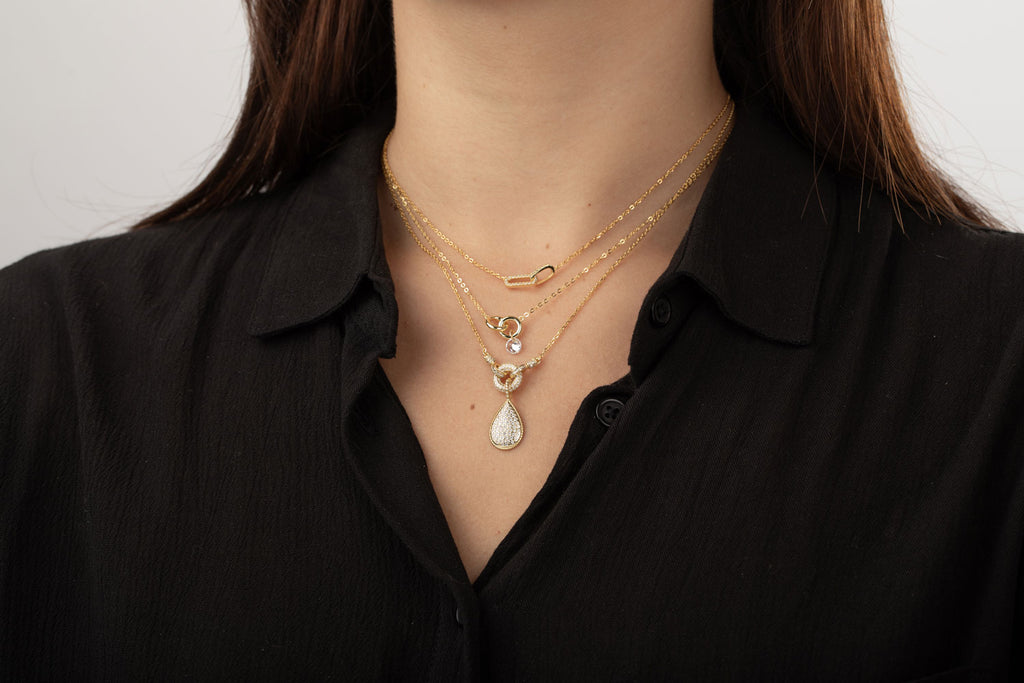 Zirconia Necklace - Wedding Band