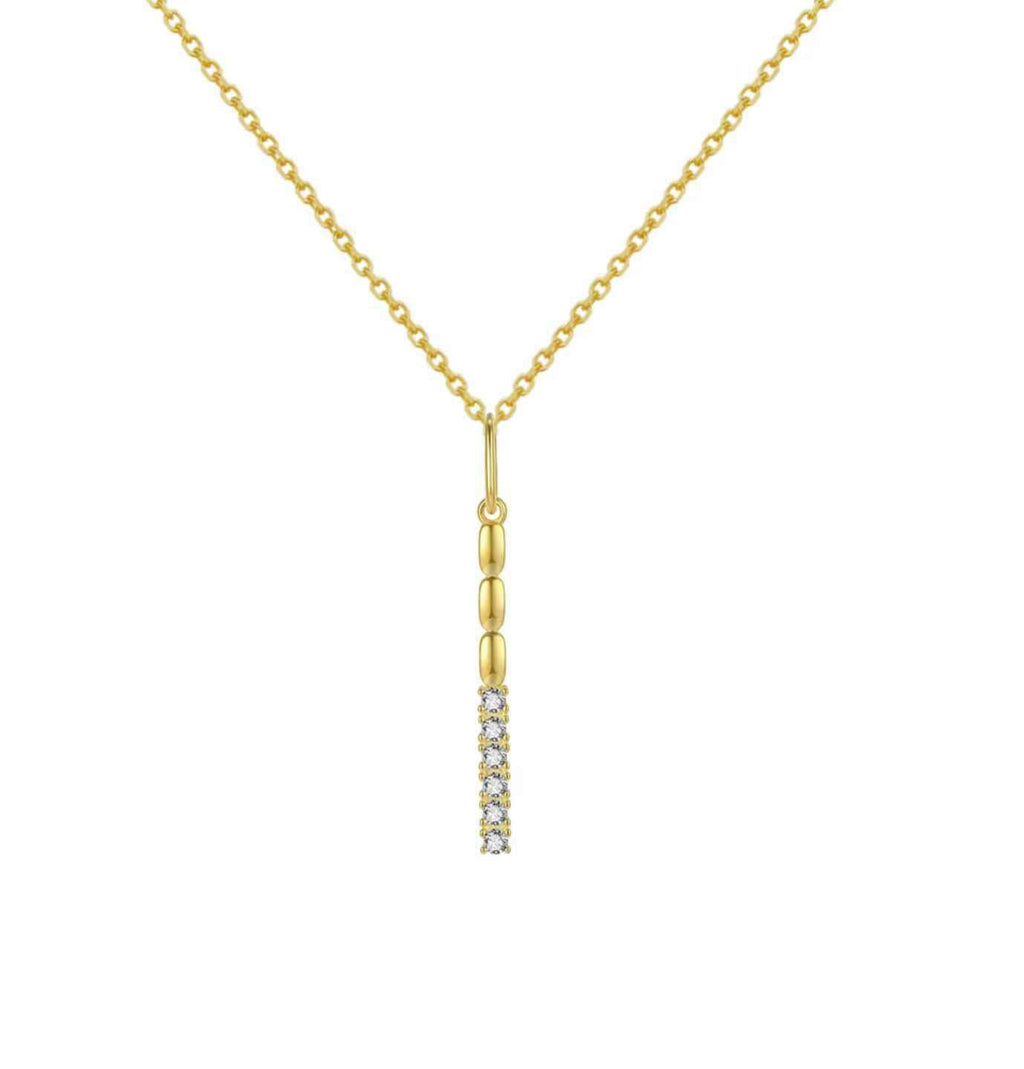 Zirconia Bar Necklace