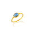 Mineral gold plated Ring with Labradorite