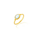 Mineral gold plated Ring with Moonstone