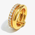 Ring Double Steel - Zirconia - 9 mm