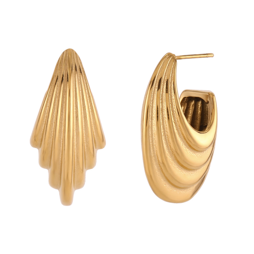 Oval Steel Earring - 29 mm