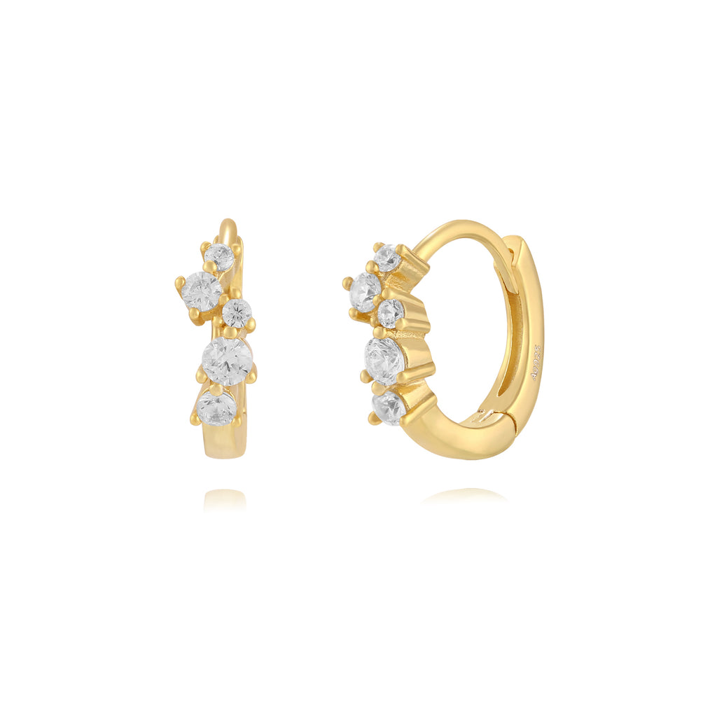 Zirconia Earrings - Hoop 13 mm