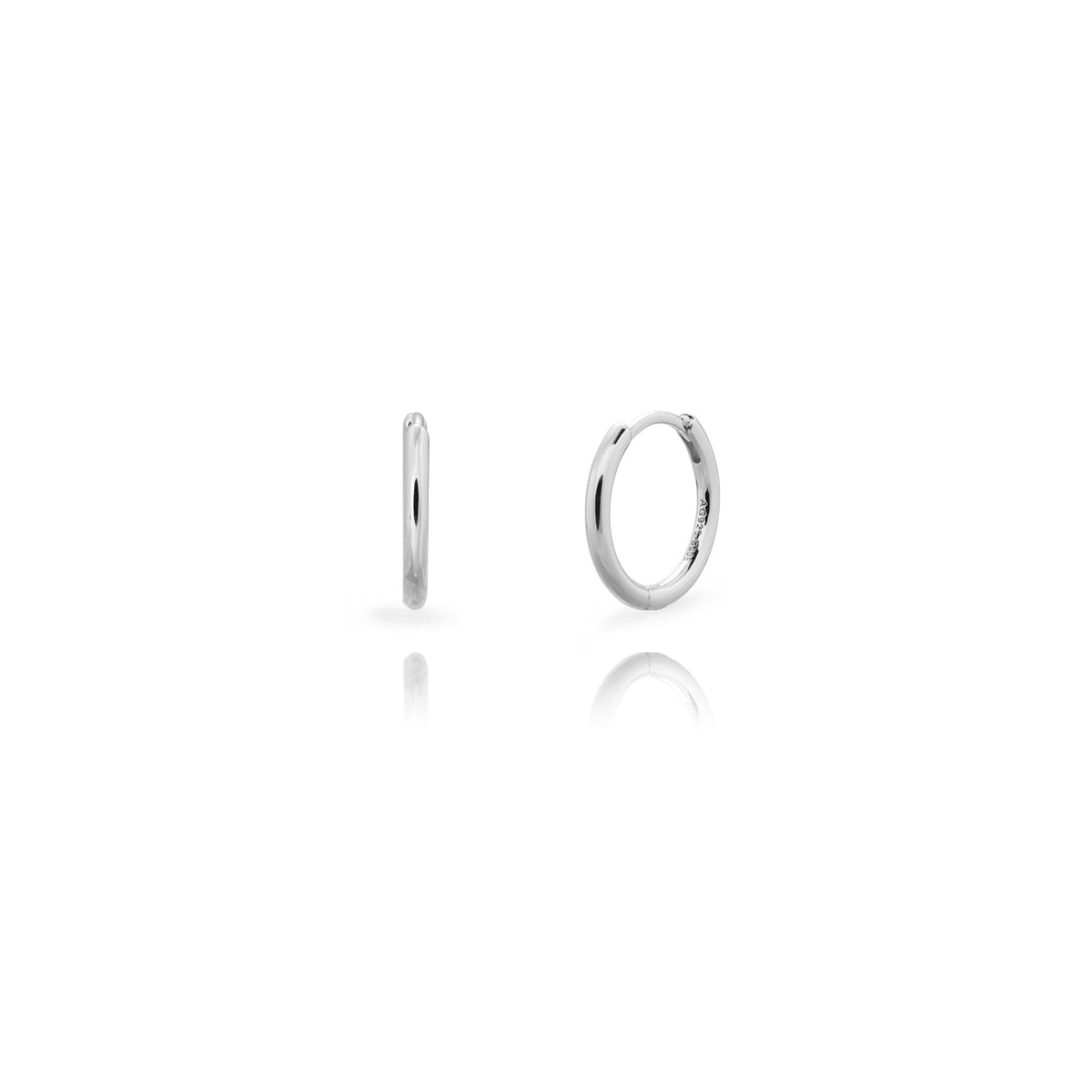 Silver hoops 17mm