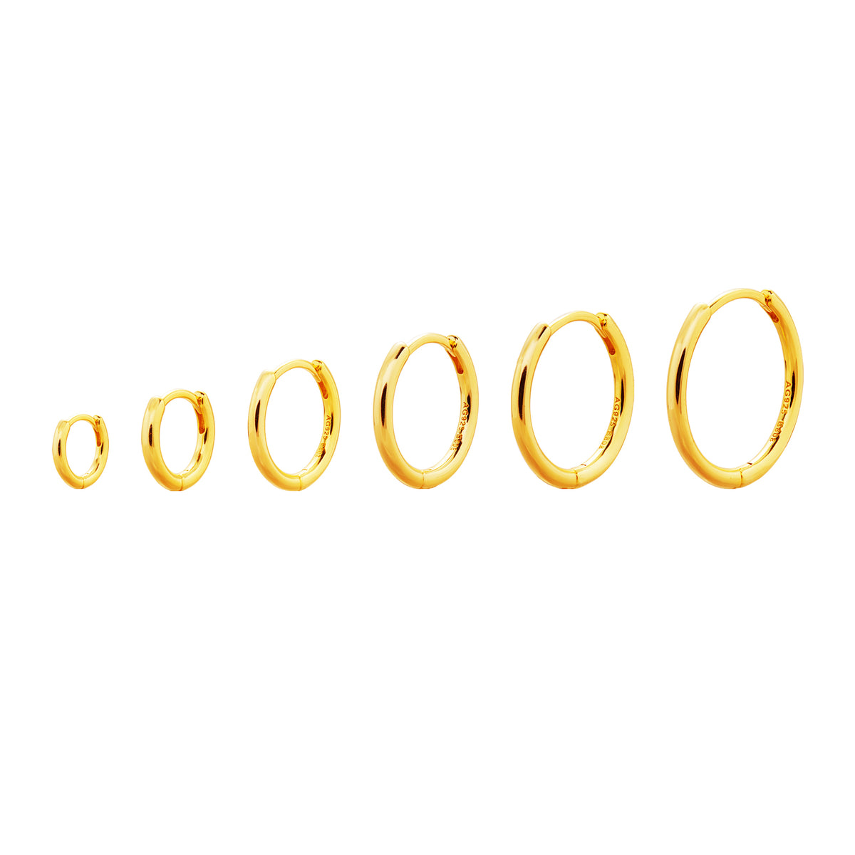 Silver hoops 17mm