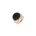 Mineral Ring - 14mm - Gold Plated Silver