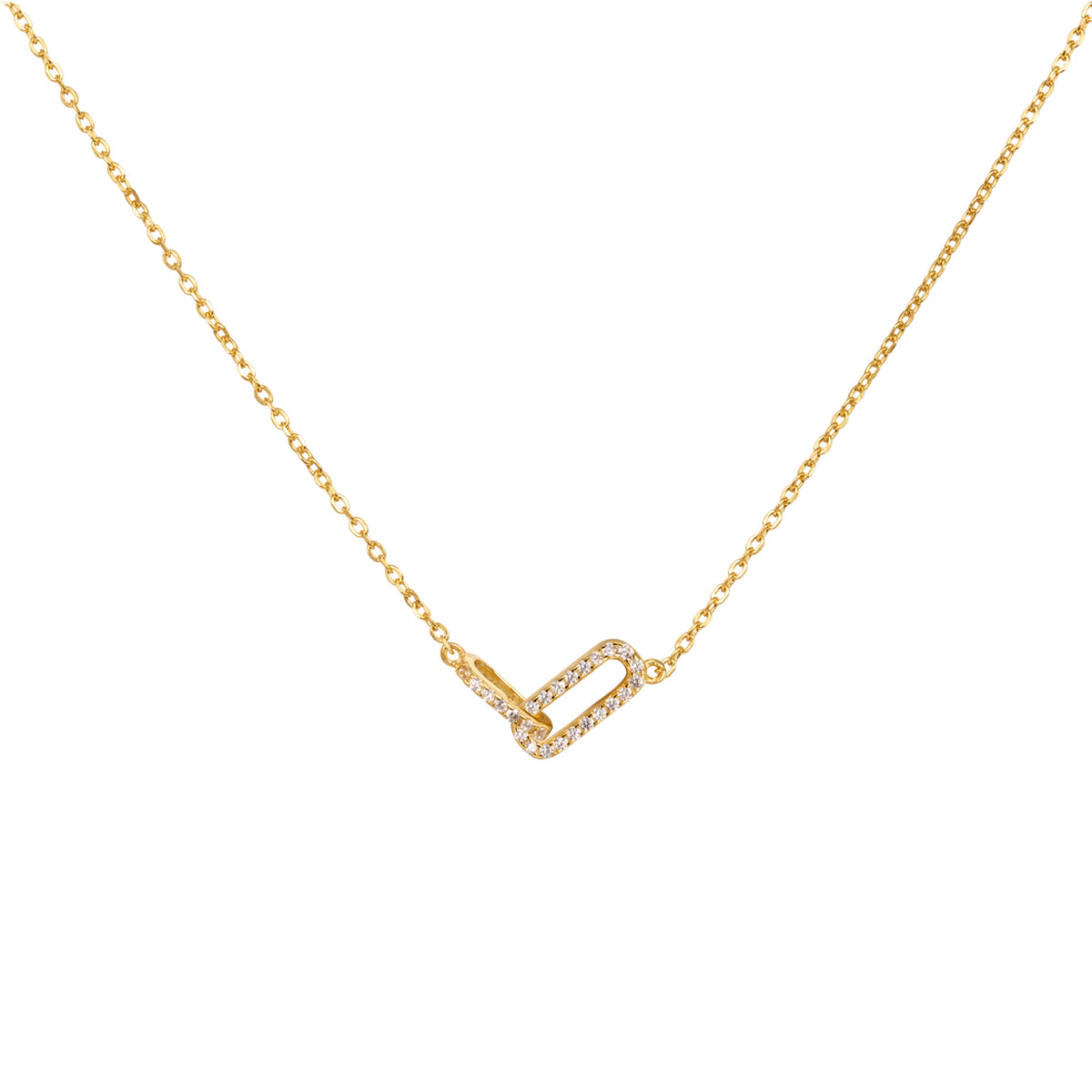 Links Necklace  - Zirconia