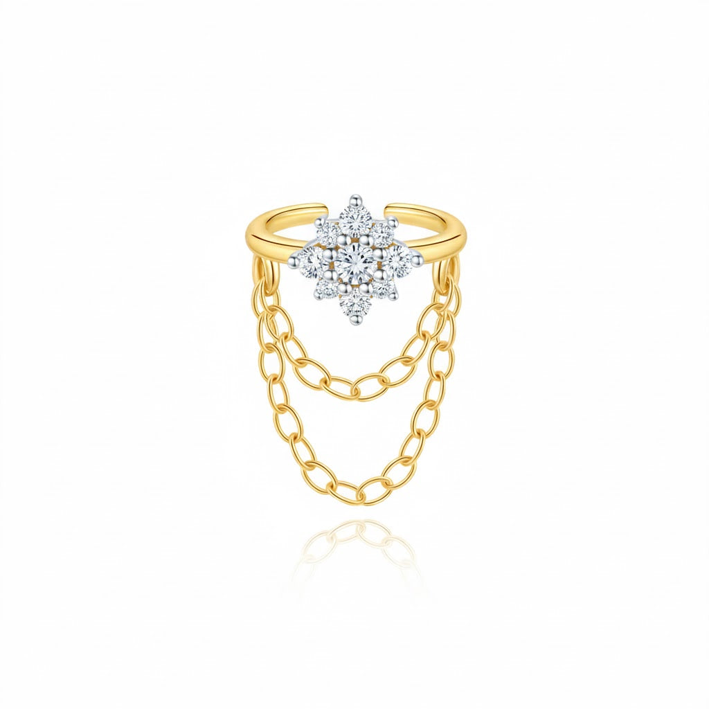 Silver Zirconia Star Piercing
