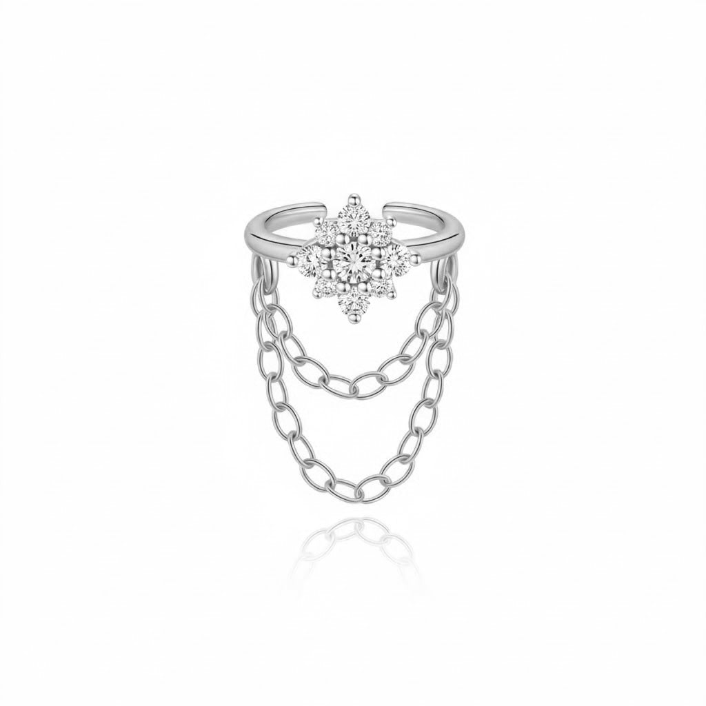 Silver Zirconia Star Piercing