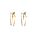 Bar with chain earrings