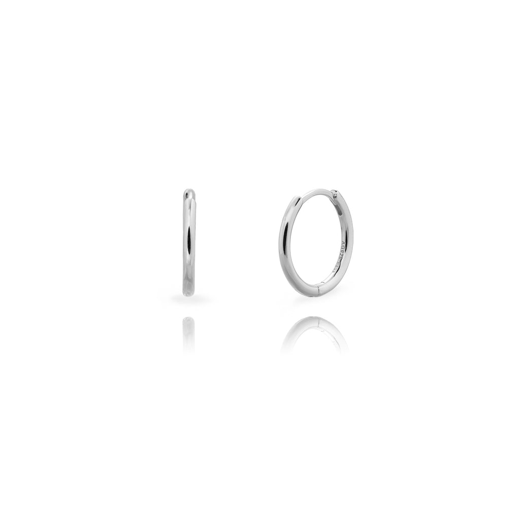 Silver hoops 19mm