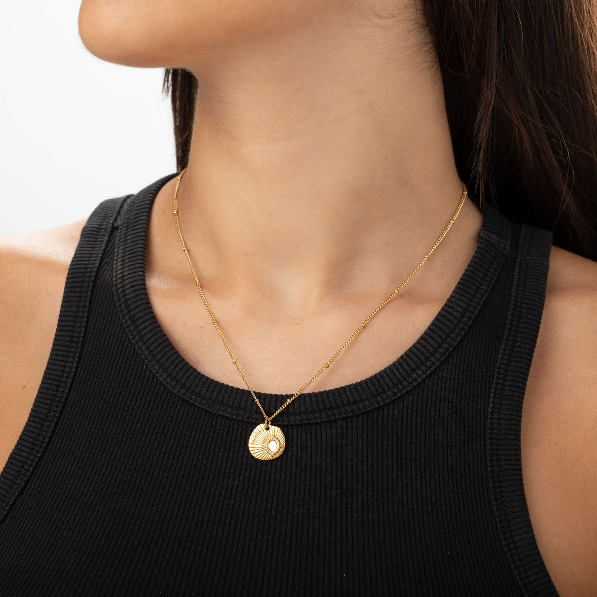 Mineral Steel - Mother-of-Pearl - Shell Necklace
