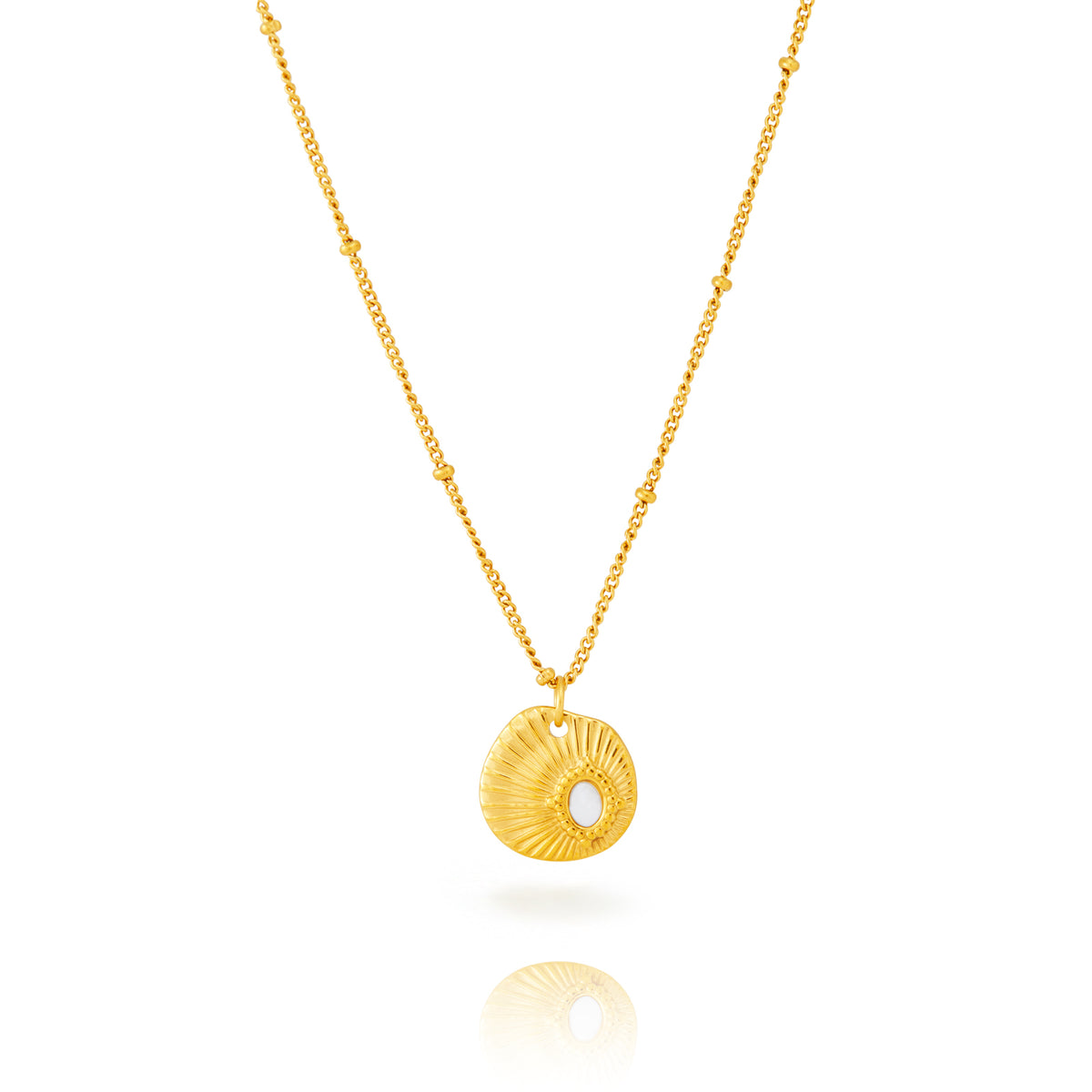 Mineral Steel - Mother-of-Pearl - Shell Necklace