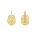 Feather Earrings  - White Zirconia