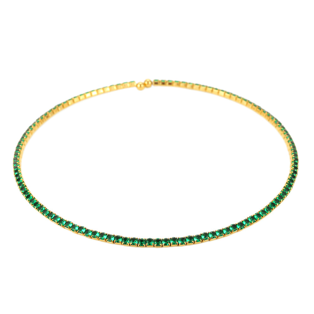 Steel Choker -  Green Zirconia