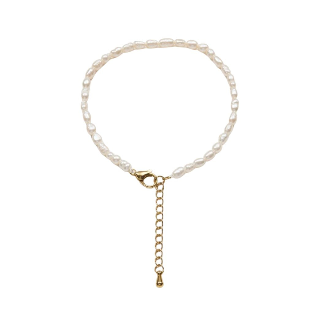 Cultured pearl Bracelet - Rice pearl 3-4