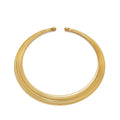 Plain Rigid Choker - Threads - Adjustable - Gold Plated