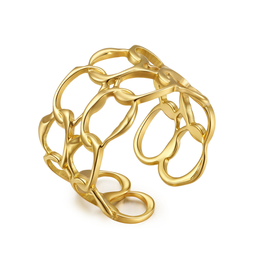 Plain Open Ring - Candies - Gold Color