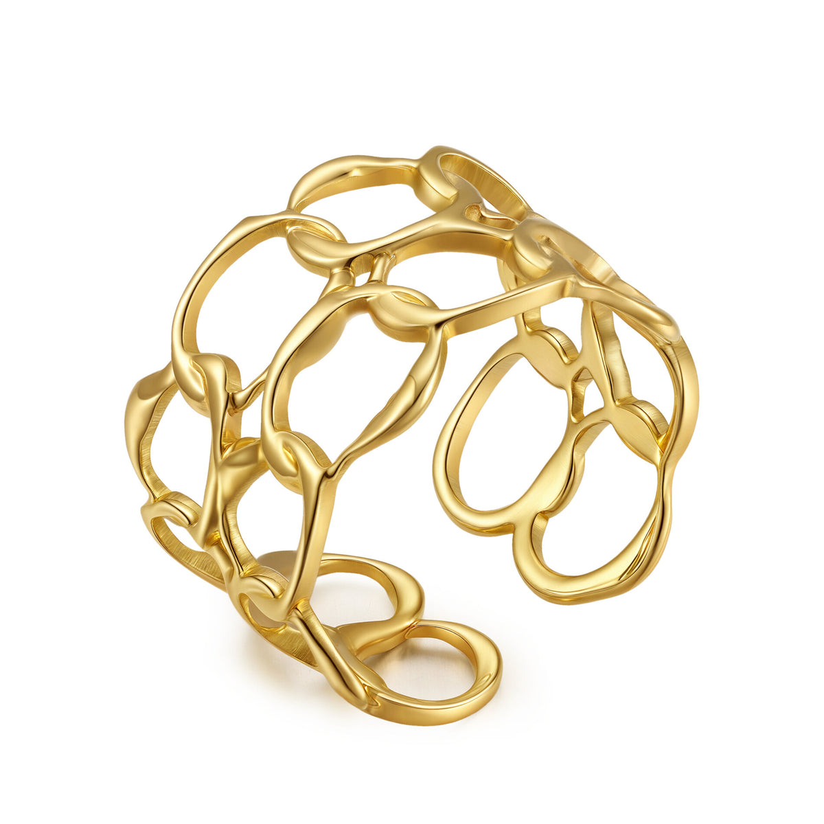 Plain Open Ring - Candies - Gold Color