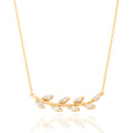 Zirconia Necklace -Leaves